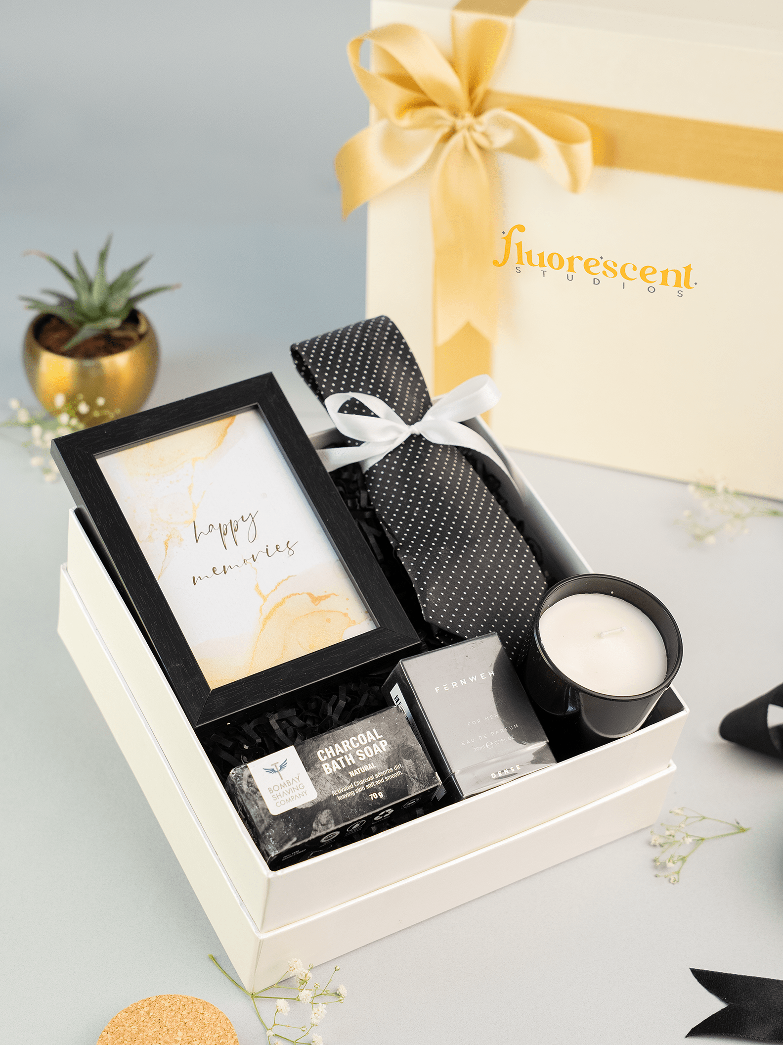 Men in black Gift hampers for men Fluorescent Studios